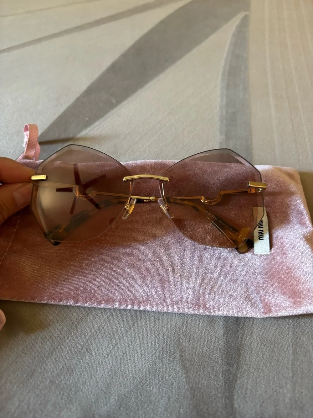 Miu Miu Women's Oversized Brown Gradient Sunglasses